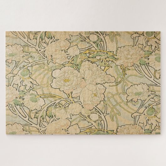 Puzzle Peonies par Alphonse Mucha (Horizontal)