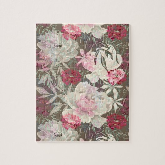 Puzzle Peonies rose rose fleurs fleurs jardin fleurie bou (Vertical)