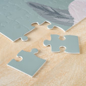 Puzzle Peonies Roses Blanches : Broderie Florale. (Côté)