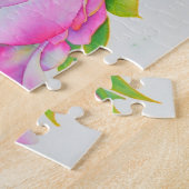 Puzzle Peonis, rose, blanc, aquarelle florale (Côté)