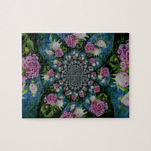 Puzzle Peony mandala (Horizontal)