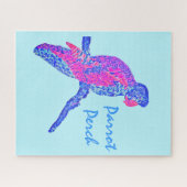 Puzzle Perche de perroquet (bleu ciel) (Horizontal)