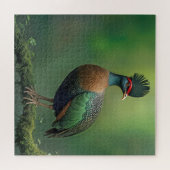 Puzzle Perdrix en berceau sur une branche recouverte de m (Horizontal)