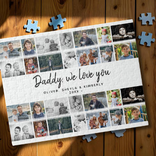 Puzzle Père avec enfants Famille Papa 14 Photo Collage