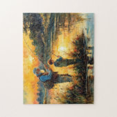Puzzle Père et fils pêchant (Vertical)