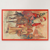Puzzle Père Noël à dos d'âne Joyeux Noël (Horizontal)