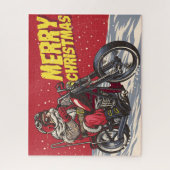 Puzzle père Noël Biker (Vertical)