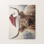 Puzzle Père Noël Cow Rustic Holiday (Vertical)