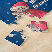 Puzzle Père Noël de patinage (Côté)