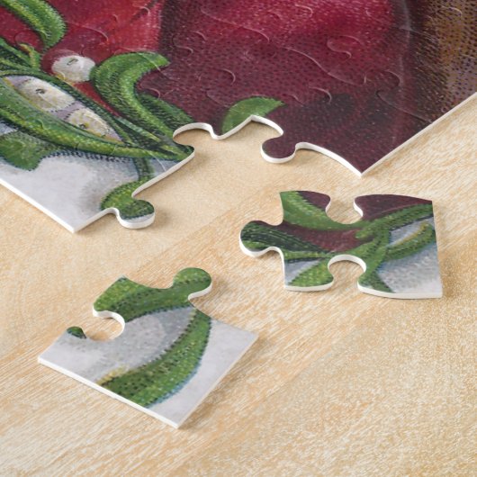 Puzzle Père Noël démodé avec le tuyau (Côté)