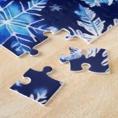 Puzzle Père Noël en bleu (Côté)