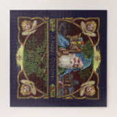 Puzzle Père Noël et Anges de style rétro (Horizontal)