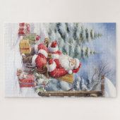 Puzzle Père Noël et cadeaux (Horizontal)