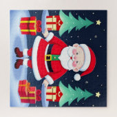 Puzzle Père Noël et Cadeaux (Horizontal)