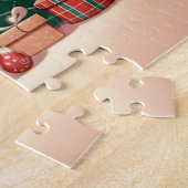 Puzzle Père Noël et enfants qui aiment le chocolat chaud (Côté)