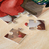 Puzzle Père Noël Et Les Elfes Font Des Jouets| Noël (Côté)