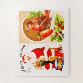 Puzzle Père Noël et robins Joyeux Noël (Vertical)