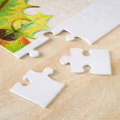 Puzzle Père Noël et robins Joyeux Noël (Côté)