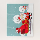 Puzzle Père Noël et Sleigh (Vertical)