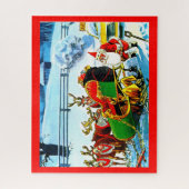 Puzzle Père Noël et son traîneau (Vertical)