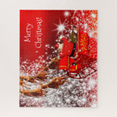 Puzzle Père Noël et traîneau (Vertical)