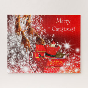 Puzzle Père Noël et traîneau