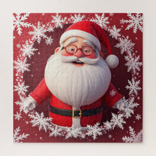 Puzzle Père Noël joyeux Scène de neige hivernale pour s'a