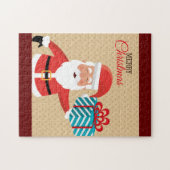Puzzle Père Noël Joyeux voeux de Noël (Horizontal)