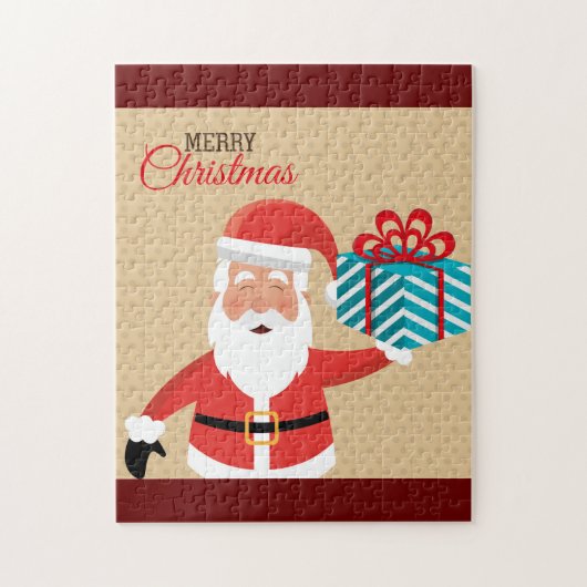 Puzzle Père Noël Joyeux voeux de Noël (Vertical)