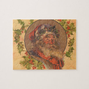 Puzzle Père Noël Leyendecker Antique Victorien