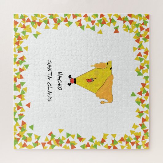 Puzzle Père Noël Nacho avec chips (Horizontal)