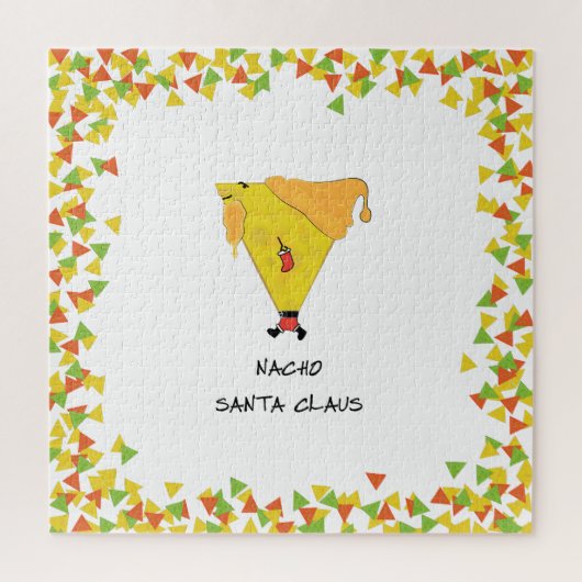 Puzzle Père Noël Nacho avec des Chips (Vertical)