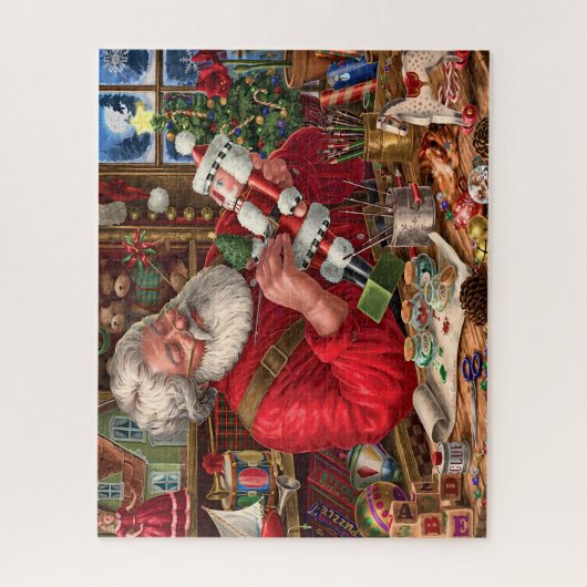Puzzle Père Noël Nutcracker Peinture dans son atelier (Vertical)