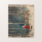 Puzzle Père Noël Reindeer Noël (Vertical)