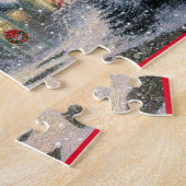 Puzzle Père Noël Reindeer Sleigh Christmas Eve Sneding (Côté)