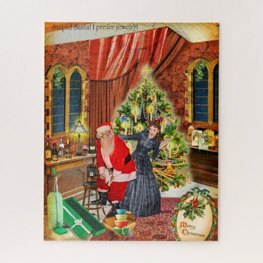 Puzzle Père Noël stupide ! Je préfère les bijoux :/ (Vertical)