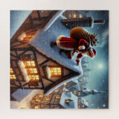 Puzzle Père Noël sur le toit (Horizontal)