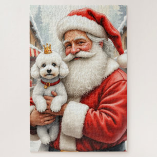 Puzzle Père Noël tenant une œuvre d'art de Noël de canich