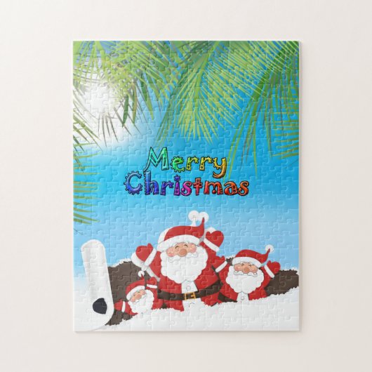 Puzzle Père Noël tropical (Vertical)