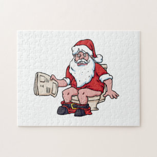 Puzzle Père Noël Utilisation de toilettes
