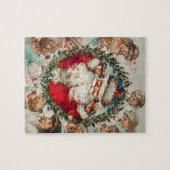 Puzzle Père Noël victorien au téléphone avec enfants (Horizontal)