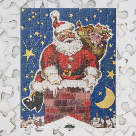Puzzle Père Noël vintage, Cette Nuit Avant Noël