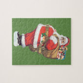 Puzzle Père Noël vintage, découpage de Noël victorien (Horizontal)