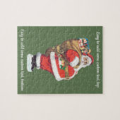 Puzzle Père Noël vintage, découpage de Noël victorien (Horizontal)