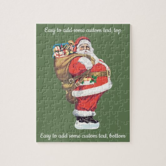 Puzzle Père Noël vintage, découpage de Noël victorien (Vertical)