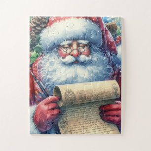 Puzzle Père Noël vintage, plaisir en famille
