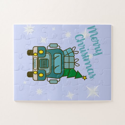 Puzzle Père Noël vue de devant Joyeux Noël (Horizontal)