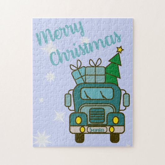 Puzzle Père Noël vue de devant Joyeux Noël (Vertical)