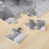 Puzzle Perfection florale noire et blanche (Côté)