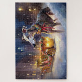 Puzzle Période des Fêtes de Noël Greyhound (Vertical)